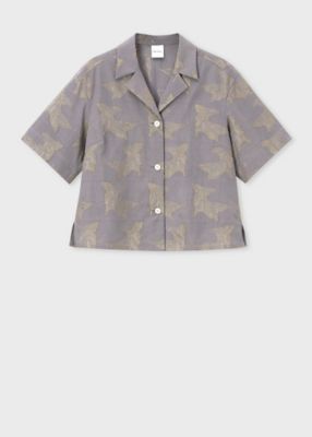 ＜Paul Smith (Women)＞ウィメンズ　”Ｌａ　Ｐｅｃｈｅ”　カットジャカード　シャツ（１６５０５８３８６Ｂ）
