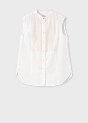 ＜Paul Smith (Women)＞ウィメンズ　ドッキング　ノースリーブシャツ（１６５０５９３８５Ｍ）
