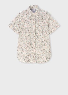 ＜Paul Smith (Women)＞ウィメンズ　”Ｗａｔｅｒ　Ｃｏｌｏｕｒ　Ｆｌｏｒａｌ”　半袖シャツ（１６５０６１ＳＨ１６８）