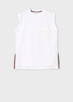 ＜Paul Smith (Women)＞ウィメンズ　”Ｓｉｇｎａｔｕｒｅ　Ｓｔｒｉｐｅ”　ノースリーブ　カットソー（１６５１５４Ｊ２７５）