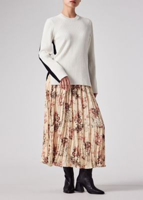 ウィメンズ バイカラー スリット ニット（165200679N