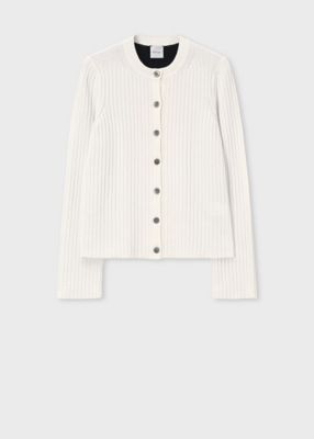 ＜Paul Smith (Women)＞ウィメンズ　バイカラー　スリット　カーディガン（１６５２００ＫＮ１８２）