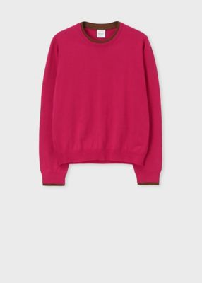 ポールスミス ニット セーター 長袖 ウール/カシミヤ混 ブランド トップス 赤 レディース Lサイズ レッド Paul Smith レッド系 Paul Smith (Women)のニット・セーター | レディース | 三越