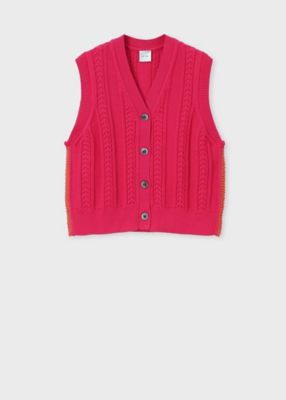 ウィメンズ ミックスパターン ニットベスト（165223687N