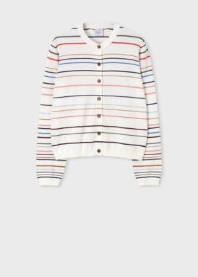 ＜Paul Smith (Women)＞ウィメンズ　マルチカラーライン　カーディガン（１６５２５２６９６Ｎ）