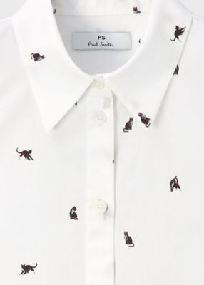 ウィメンズ ”Ditsy Cat” コットン シャツ