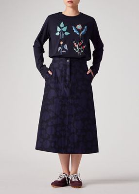 ウィメンズ ”Perforated Floral” ジャカード スカート