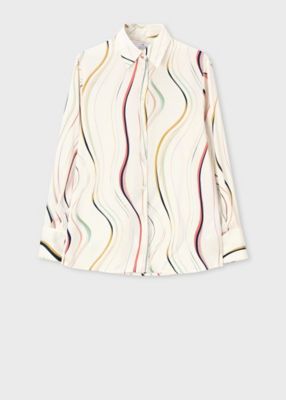 ＜Paul Smith (Women)＞ウィメンズ　”Ｓｕｍｍｅｒ　Ｓｗｉｒｌ”　長袖シャツ（１６５３２４３３５Ｂ）
