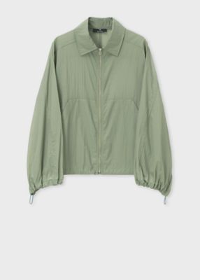 新品タグ付❤︎25SS PRIDE コットン リネン 切替 ブルゾン ジャケット 追加予約》quaranciel:〈手洗い可能〉リネン ミックス ノーカラー