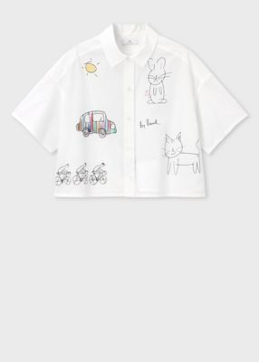 ＜Paul Smith (Women)＞ウィメンズ　Ｄｒａｗｎ　ｂｙ　Ｐａｕｌ　ドゥードゥル　半袖シャツ（１６５３６０ＳＨ２６８ＣＰ）