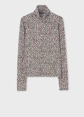 ＜Paul Smith (Women)＞ウィメンズ　”Ｈｏｒｓｅｓｈｏｅ　Ｌｅｏｐａｒｄ”　タートルネック　カットソー（１６５４０１Ｊ３８０）