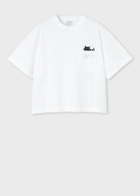 ＜Paul Smith (Women)＞ウィメンズ　キャットプリント　半袖Ｔシャツ（１６５４０２４３１Ｖ）