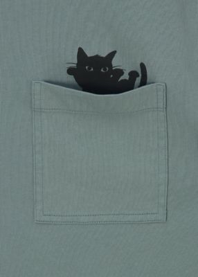 ウィメンズ キャット プリント 長袖Tシャツ（165402J383