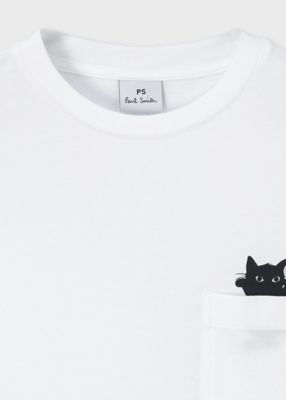 ウィメンズ キャット プリント 長袖Tシャツ（165402J383