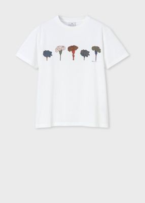 ＜Paul Smith (Women)＞ウィメンズ　ペインティングフラワー　半袖Ｔシャツ（１６５４０４２３２Ｖ）