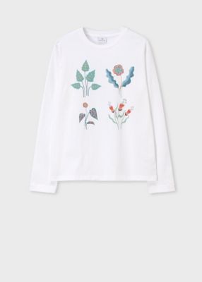＜Paul Smith (Women)＞ウィメンズ　”Ｂｏｔａｎｉｃａｌ　Ａｒｔ”　長袖Ｔシャツ（１６５４２４２２７Ｖ）
