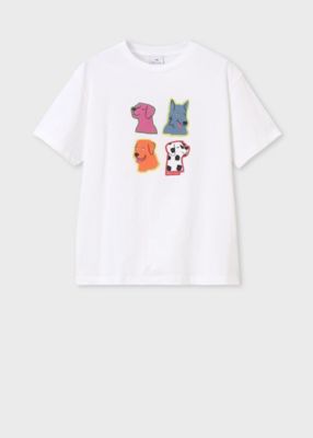 ＜Paul Smith (Women)＞ウィメンズ　”Ｐｏｐ　Ｄｏｇｓ”　半袖Ｔシャツ（１６５４２５２３２Ｖ）