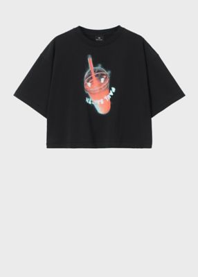 ＜Paul Smith (Women)＞ウィメンズ　”Ｎｅｏｎ　Ｄｒｉｎｋ”　半袖Ｔシャツ（１６５４２８Ｊ３４０Ｓ）