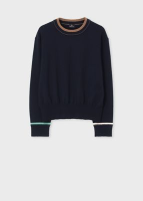 ウィメンズ アクセントカラー クルーネックニット