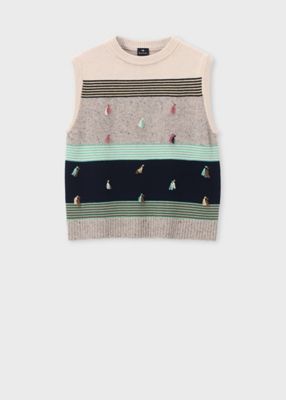 ウィメンズ タッセルジャカード ベスト（165503800N