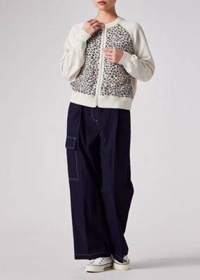 ウィメンズ ”Horseshoe Leopard” ジップアップ ニット