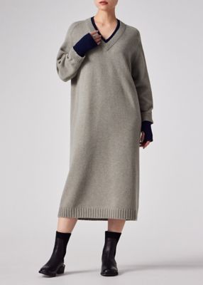 ウィメンズ レイヤードディテール ニットワンピース