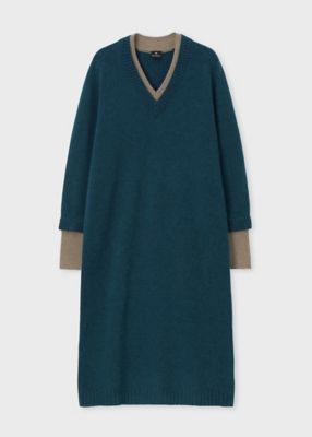 ウィメンズ レイヤードディテール ニットワンピース