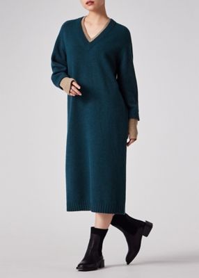 ウィメンズ レイヤードディテール ニットワンピース