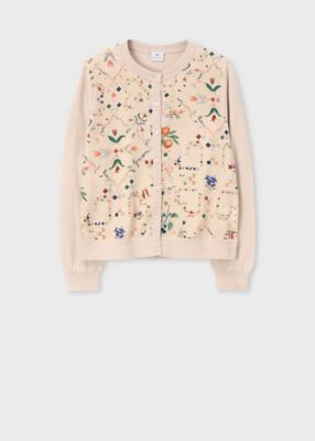 ＜Paul Smith (Women)＞ウィメンズ　”Ｋｅｅｐｓａｋｅ”　プリントコンビ　カーディガン（１６５５２３８００Ｋ）