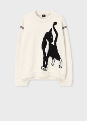 ＜Paul Smith (Women)＞ウィメンズ　”Ｃａｔ”　クルーネック　ニット（１６５５８０７８１Ｎ）