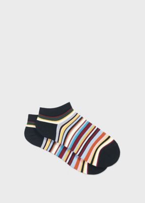 ＜Paul Smith (Women)＞ウィメンズ　シグネチャーストライプ　ショートソックス（１６５６０６ＳＮＷ）