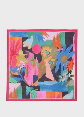 ＜Paul Smith (Women)＞ウィメンズ　”Ｒｉｖｅｒ　Ｃｏｌｌａｇｅ”　プリント　ハンカチ（１６５６３１ＨＡＮＫＷ）