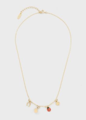 pearlpink　K18WG バッグ型ネックレスチャーム ウィメンズ ラッキーチャーム ネックレス（165651210