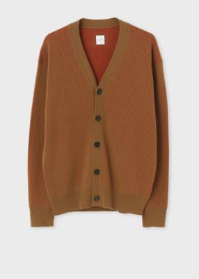 ＜Paul Smith (Men)＞カラーコントラストリブ　ニットカーディガン（２２３４５４９０００５７５Ｘ＿＿＿＿）