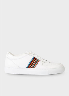 ＜Paul Smith (Men)＞シグネチャーストライプ　レザー　スニーカー（２３０８００８５００ＦＥＲＭ＿＿＿＿）