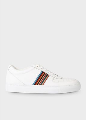 ＜Paul Smith (Men)＞シグネチャーストライプ　レザー　スニーカー（２３０８００ＦＥＲＭ）