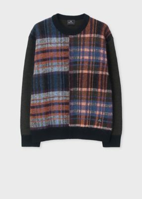 ＜Paul Smith (Men)＞ハウスチェック　クルーネックニット（２３２４１２９０００２３７Ｙ＿＿＿＿）