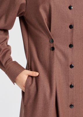 ウィメンズ ウールフランネル シャツワンピース  