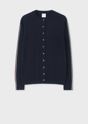 ＜Paul Smith (Women)＞ウィメンズ　シグネチャーストライプスリーブ　カーディガン（２３５２２０ＥＣ３７６Ｎ）