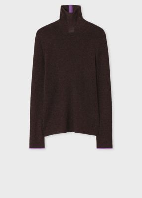 ＜Paul Smith (Women)＞ウィメンズ　コントラストライン　ラメ　タートルニット（２３５２２４ＫＮ１１５）
