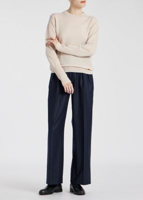 ウィメンズ　カシミヤ　クルーネックニット（２３５２５１３７４Ｎ）