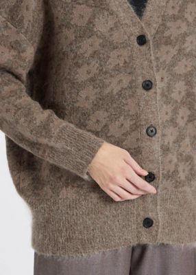 ウィメンズ ”Big Flower” モヘヤカーディガン