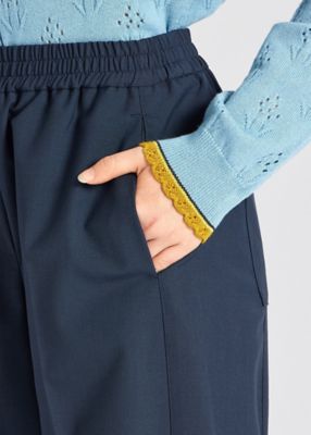 ウィメンズ　ポリエステルウール　ワイドパンツ（２３５３２４３０３Ｔ）