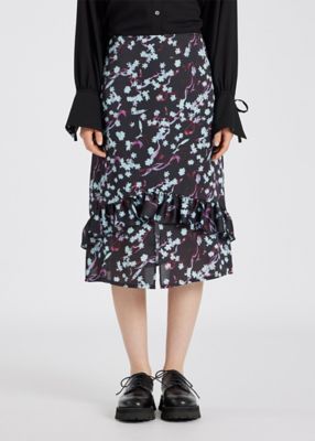 ポールスミス 切手柄 フレアスカート Paul Smith（ポールスミス）の「Botanical Collageプリーツ