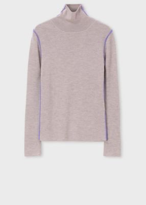 ＜Paul Smith (Women)＞ウィメンズ　コントラストカラー　リブタートルニット（２３５５５７９０００ＫＮ３７２＿＿＿）