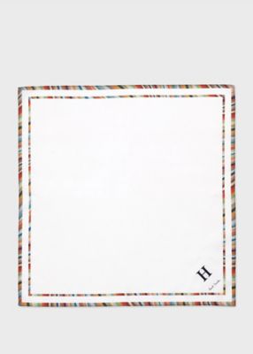 ＜Paul Smith (Women)＞ウィメンズ　イニシャル　エンブロイダリー　ハンカチ（２３５６２４８９１０ＨＡＮＫＨ＿＿＿）