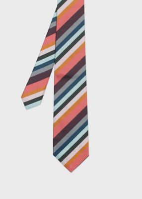 Paul Smith (Men)/ポール・スミス アーティストストライプ タイ(240010552ME) 741ライトオレンジ ネクタイ【三越伊勢丹/公式】