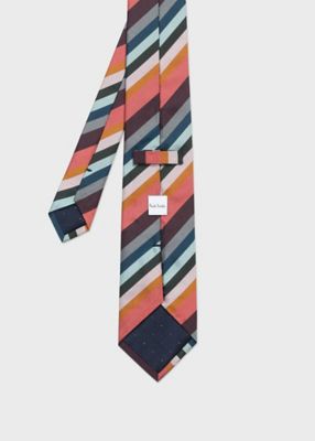 Paul Smith エレガントストライプネクタイ エッジストライプ レジメンタルタイ（150023552MJ