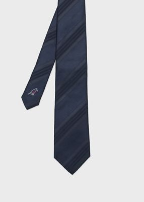 【美品】ポールスミス ネクタイ ネイビー ペイズリー ジャガード 高級【日本製】 11040240058552MJ192001?$VS_1500$