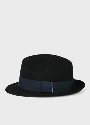 ＜Paul Smith (Men)＞シグネチャーストライプポイント　トリルビー　ハット（２４０３３４６５００８５４Ｅ＿＿＿＿）